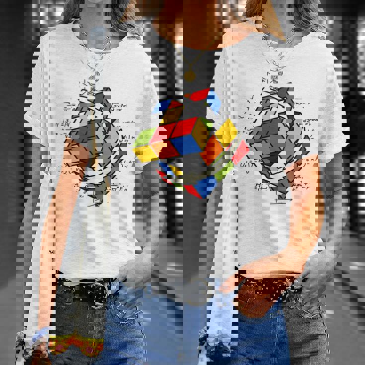 ルービックキューブ ルービックキューブ マジックキューブ レトロ ルービ ヴィンテージ オタク Tシャツ 彼女への贈り物