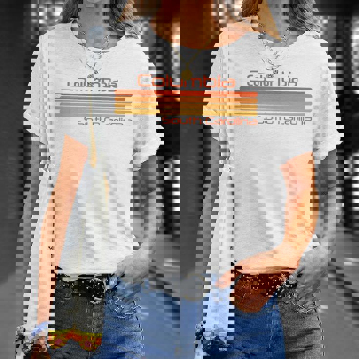 レトロ コロンビア サウスカロライナ 長袖tシャツ Tシャツ 彼女への贈り物