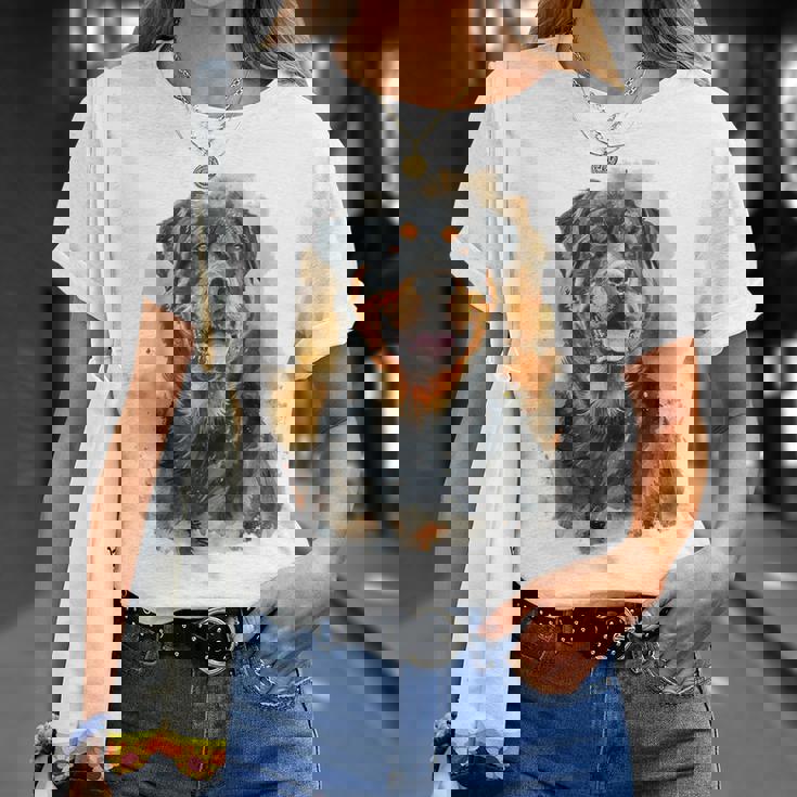 ロットワイラー 犬 モチーフ ペット アートワーク カラフル ロットワイラー Tシャツ 彼女への贈り物