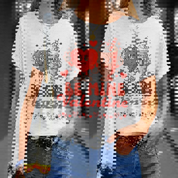 ロマンチックな手描きのスタイル バレンタインデー Tシャツ 彼女への贈り物