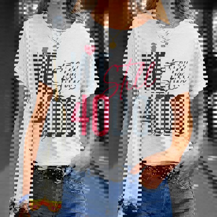 ロマンティックな結婚40周年 Wetill Do 40年 Tシャツ 彼女への贈り物