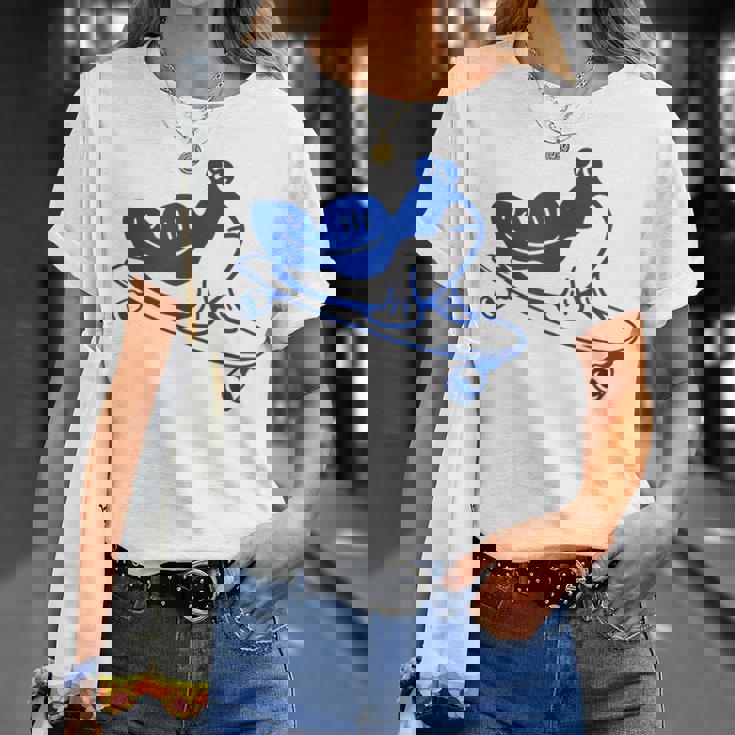 ロングボードライダーのためのミニマルアート。ボード上のマッドスキッパー。 Tシャツ 彼女への贈り物