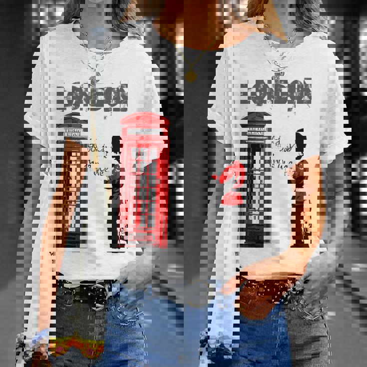 ロンドン・バンクシー・ゴッド・セーブ・ザ・クイーン Tシャツ 彼女への贈り物