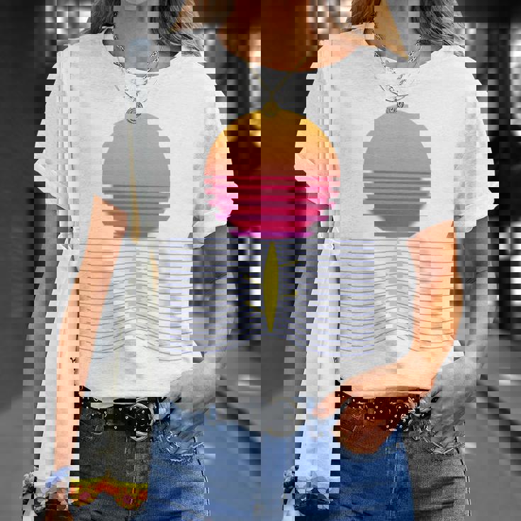 ローイング レトロ サンセット I チーム ローイング ボート ローイング スポーツ 長袖tシャツ Tシャツ 彼女への贈り物