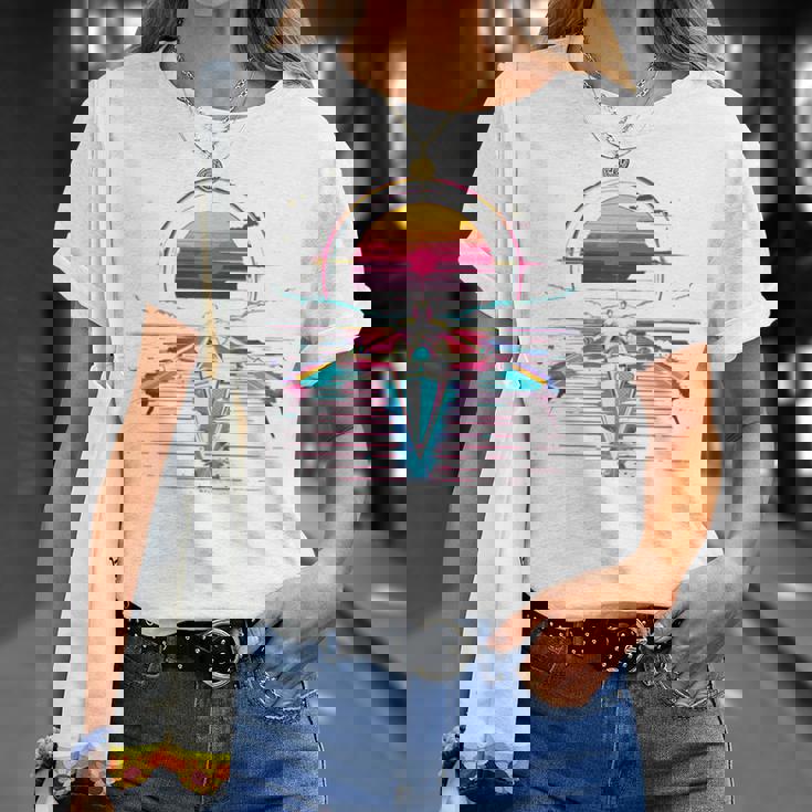 ローイング レトロウェーブ スカーリング 長袖tシャツ Tシャツ 彼女への贈り物