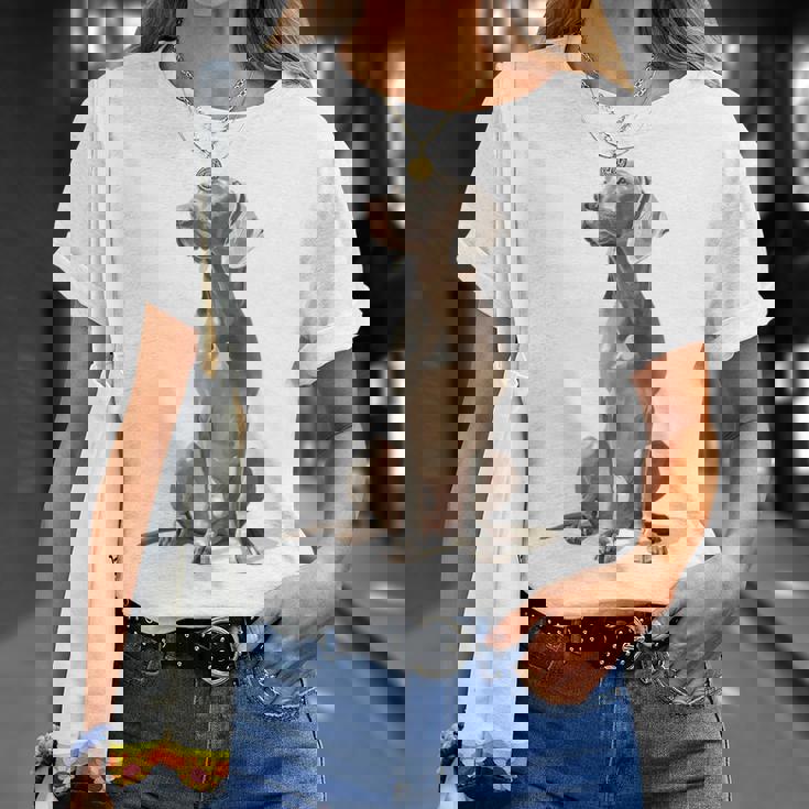 ワイマラナー 犬 グラフィック ペット イラスト ワイマラナー Tシャツ 彼女への贈り物