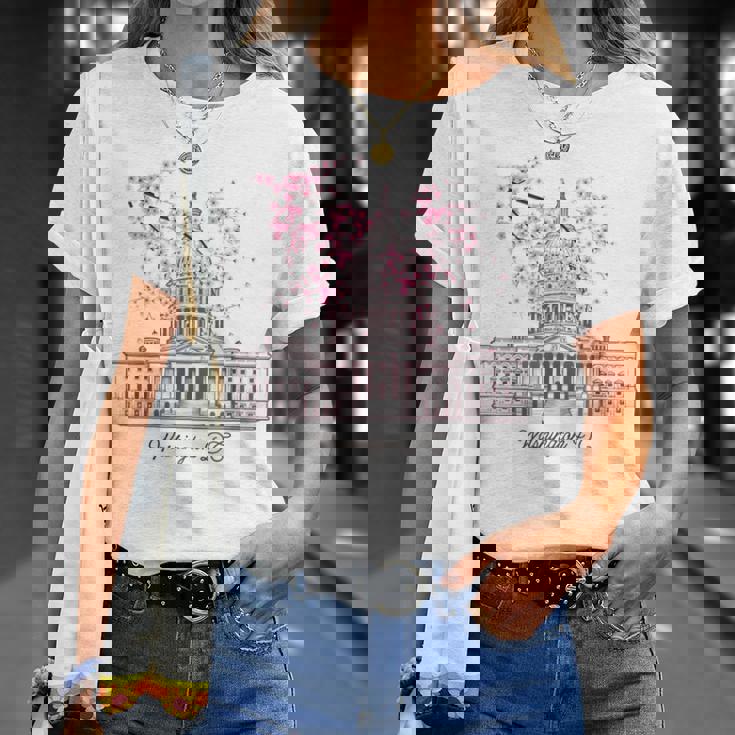 ワシントンdcキャピトルビル桜 Tシャツ 彼女への贈り物