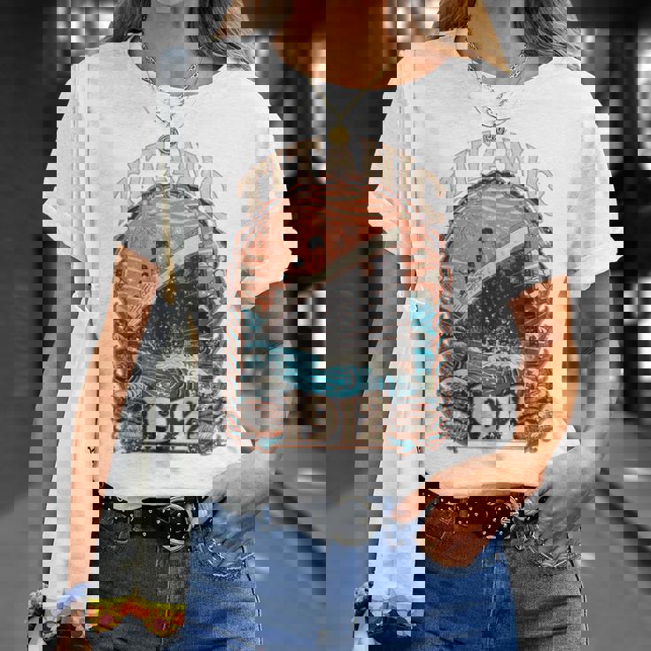 ヴィンテージ 1912年4月 Rms タイタニック アンティーク調クルーズデザイン Tシャツ 彼女への贈り物