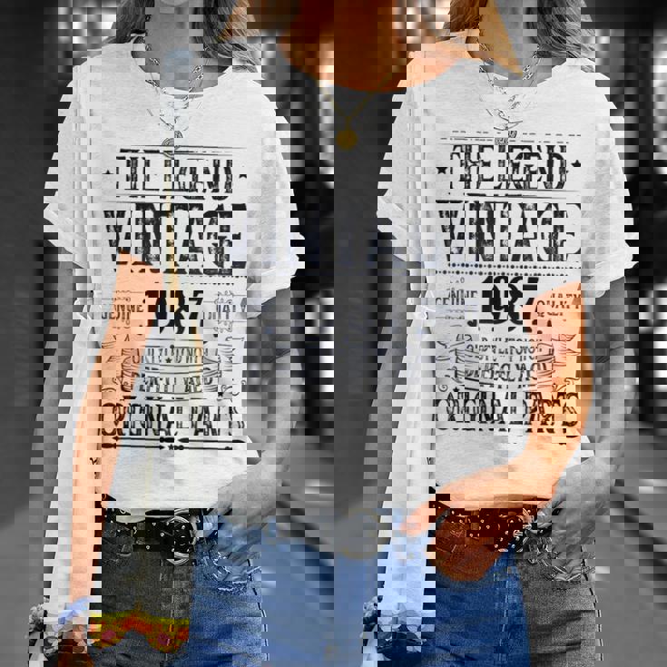 ヴィンテージ 1987 メンズ 限定版 Bday 1987 誕生日 Tシャツ 彼女への贈り物