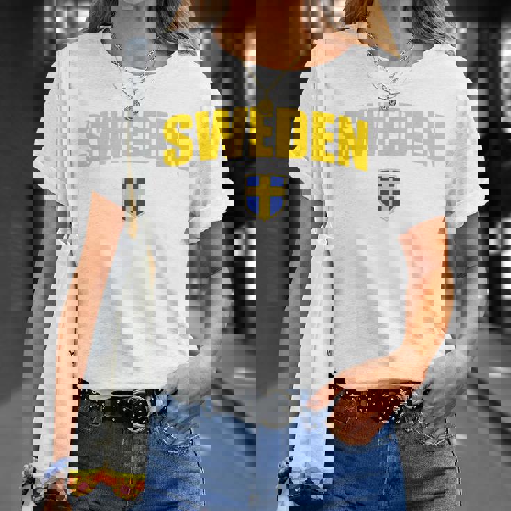 ヴィンテージ スウェーデン国旗 スウェーデン お土産 レトロ スウェーデン プライド Tシャツ 彼女への贈り物