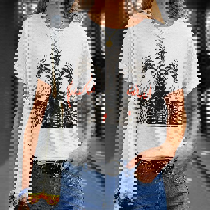 ヴィンテージ ドラゴンキング ギドラ アート サンセット 日本人 キッズ メンズ Tシャツ 彼女への贈り物