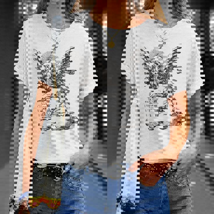 ヴェネツィア共和国のサンマルコ市の翼のあるライオン。 Tシャツ 彼女への贈り物