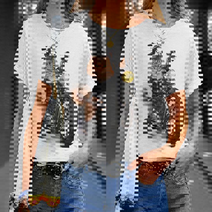 三毛猫 オレンジ猫 ねこ バイク バイカー Tシャツ 彼女への贈り物