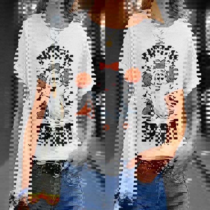 不気味なチアリーダー ゴースト ハロウィンコスチューム チアママスピリット。 Tシャツ 彼女への贈り物