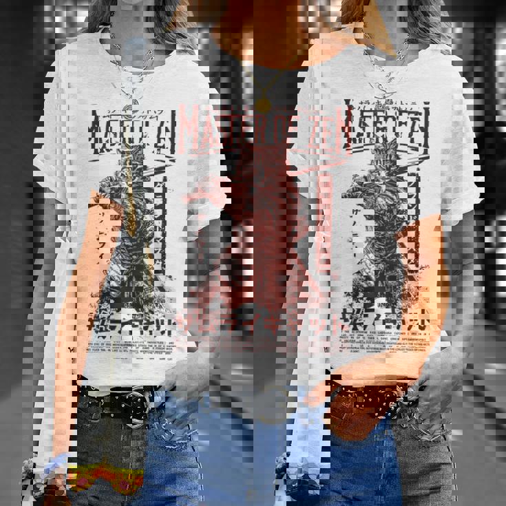 侍 猫戦士 浮世 オタク ストリートウェア 猫 サムライ Tシャツ 彼女への贈り物