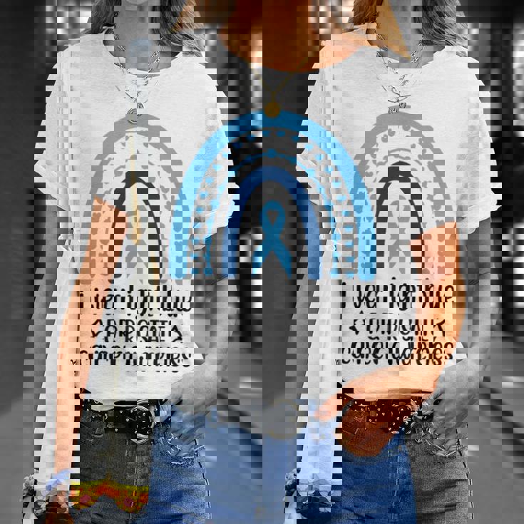 前立腺がん啓発 ライトブルー アーチ Tシャツ 彼女への贈り物