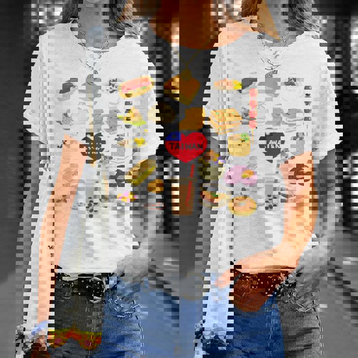 台湾の味 グルメ 国旗 ローカルフード 長袖tシャツ Tシャツ 彼女への贈り物