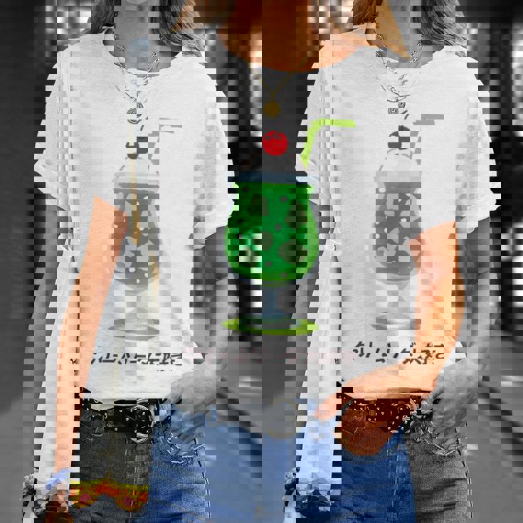 和風クリームソーダ レトロ メロンフロート カワイイ 美学 Tシャツ 彼女への贈り物