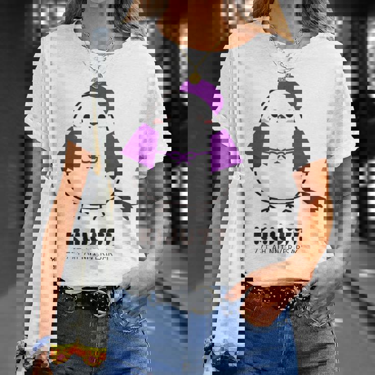 喜寿祝い シマエナガ 鳥 北海道 男性 父 女性 母 ちゃんちゃんこ 喜寿お祝い 77歳 かわいい Tシャツ 彼女への贈り物