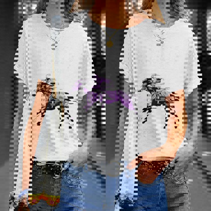 喜寿祝い 競馬好き うま 馬好き 父 母 男性 女性 77歳お祝い Life's Race Always Chase Tシャツ 彼女への贈り物