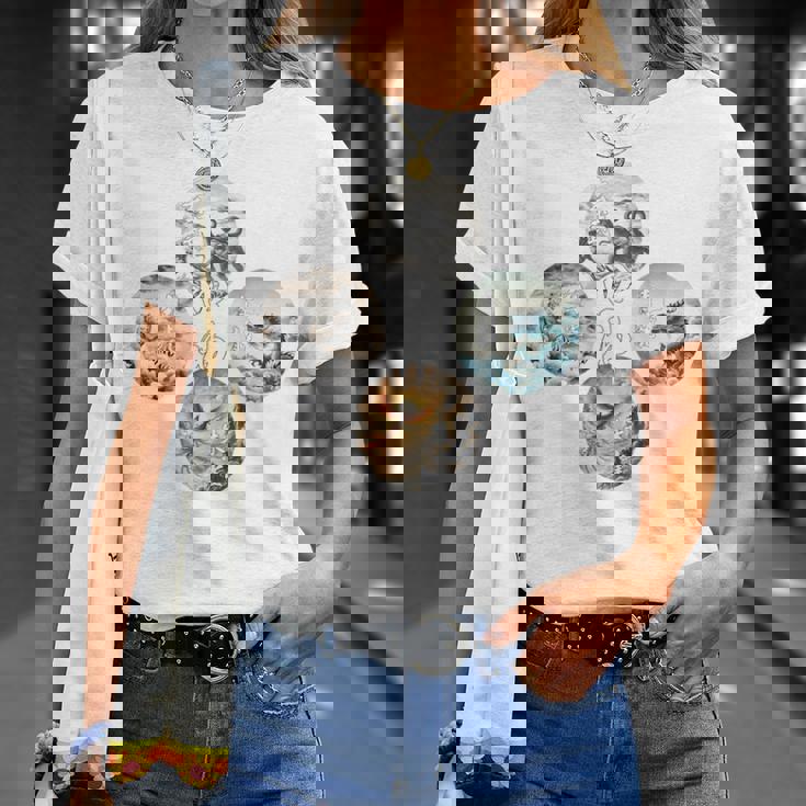 四神 青龍 白虎 朱雀 玄武 四象 東西南北 バックプリント Tシャツ 彼女への贈り物