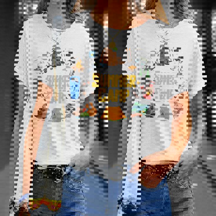 夏のキャンプ旅行 キャンパー キッズ 女の子 男の子 お揃い 長袖tシャツ Tシャツ 彼女への贈り物