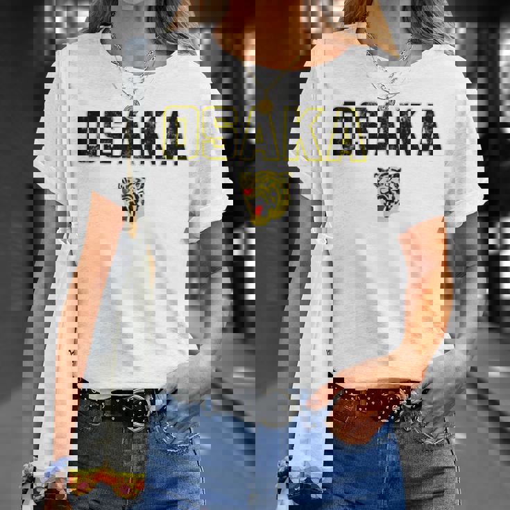 大阪タイガース ヴィンテージ 日本野球 ブラック Tシャツ 彼女への贈り物