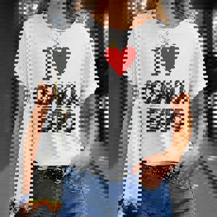 大阪万博 関西万博 記念 I Love Osaka Expo グッズ お土産 本 プレゼント メンズ レディース 長袖tシャツ Tシャツ 彼女への贈り物