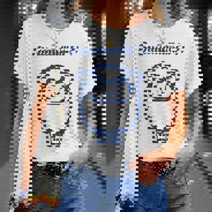 小さな羊 かわいいシンプルなミニマリストの動物 羊 Tシャツ 彼女への贈り物