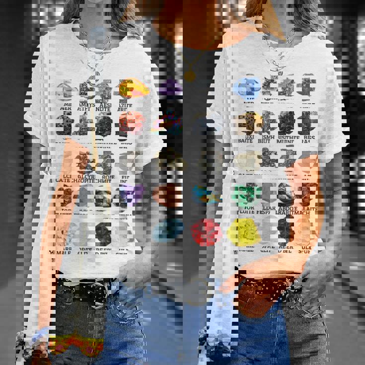 岩石・鉱物の種類 宝石学・地質学 教育 Tシャツ 彼女への贈り物