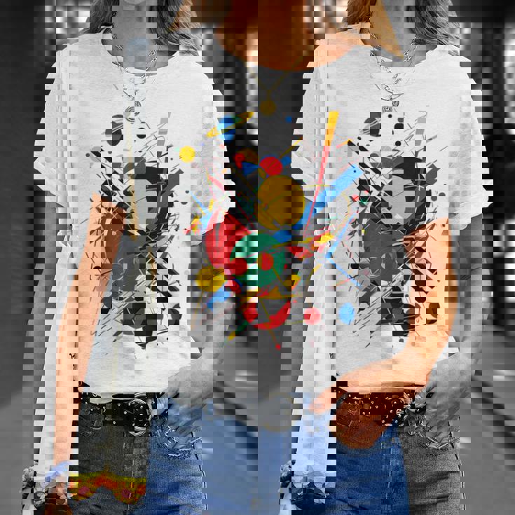 幾何学 抽象 カラフル アート グラフィック 幾何学模様 Tシャツ 彼女への贈り物