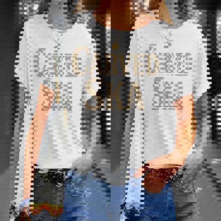 彫刻スカ 長袖tシャツ Tシャツ 彼女への贈り物