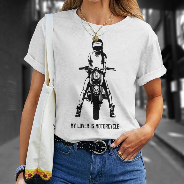 恋人はオートバイ カフェレーサー スクランブラー クラシックバイク ネイキッドバイク Tシャツ 彼女への贈り物