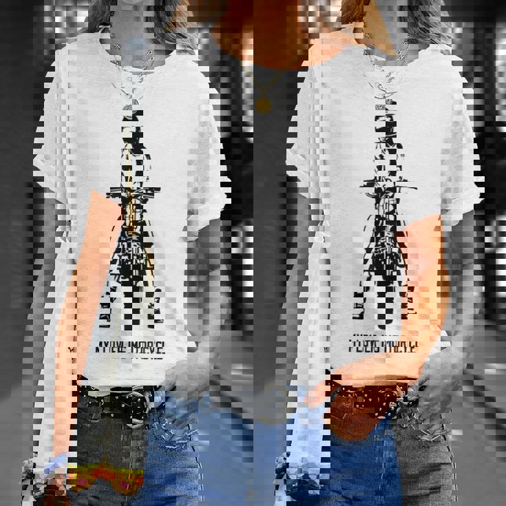 恋人はオートバイ カフェレーサー スクランブラー クラシックバイク ネイキッドバイク Tシャツ 彼女への贈り物