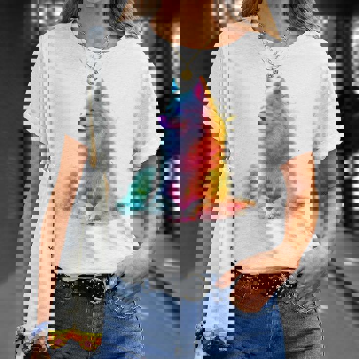 日本スピッツ 犬 モチーフ ペットアート 日本スピッツ Tシャツ 彼女への贈り物