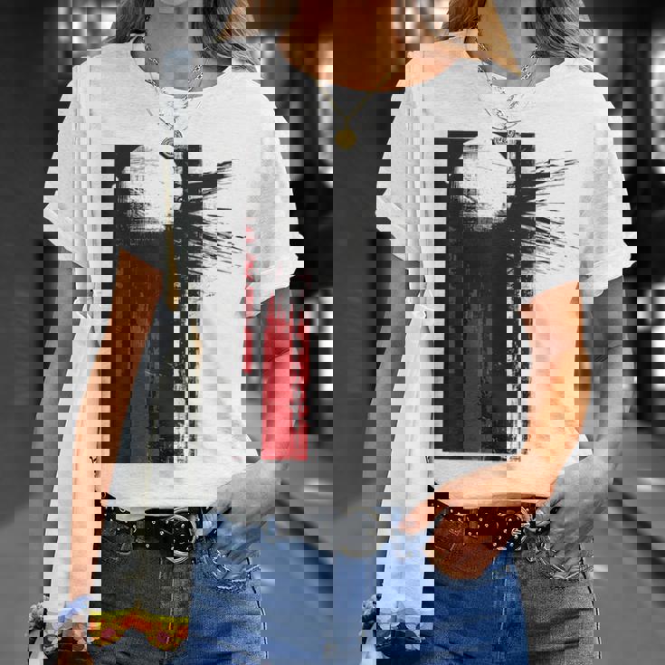 月 抽象 モチーフ 描画 アートワーク 絵画 月 Tシャツ 彼女への贈り物