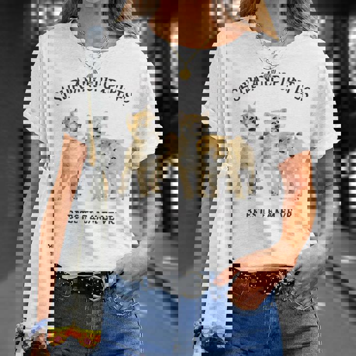 柴犬 しばいぬ 子柴 柴犬子犬 チーム いぬ プリント 写真 水彩 おしゃれ かわいい 犬飼い 犬好き Tシャツ 彼女への贈り物