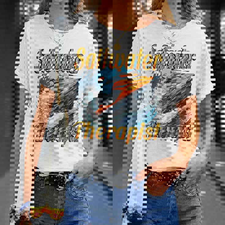 海水療法士ジェットスキー愛好家 Tシャツ 彼女への贈り物