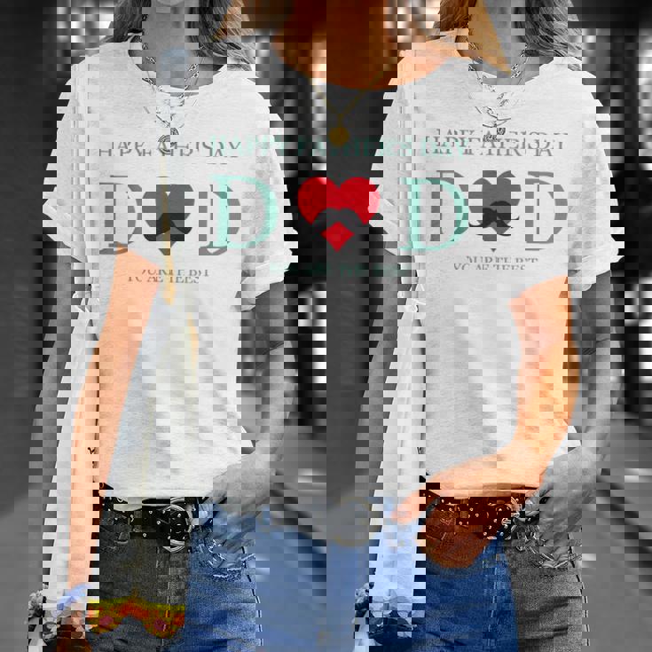 父の日のお父さんギフト ハッピー父の日tシャツ Tシャツ 彼女への贈り物