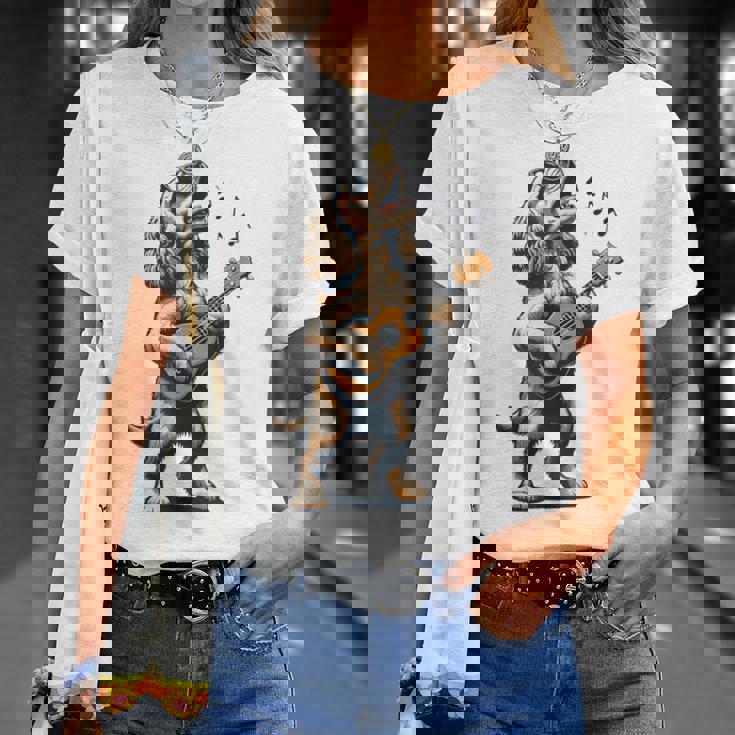 犬 演奏 ギター 歌う アメリカン コッカー スパニエル 面白い Tシャツ 彼女への贈り物