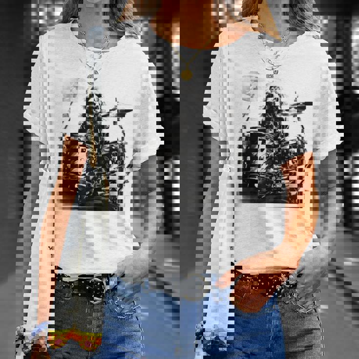 犬がドラムを叩く 長袖tシャツ Tシャツ 彼女への贈り物