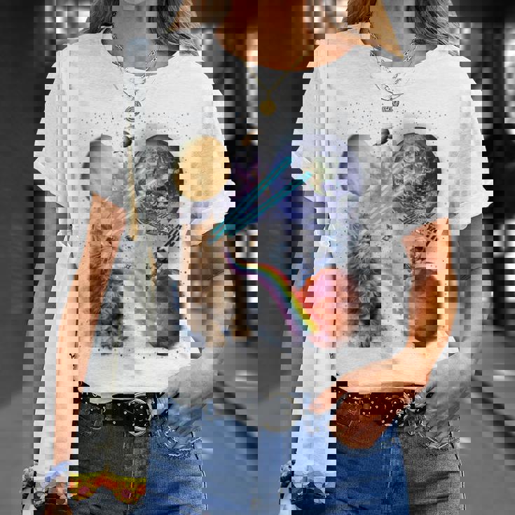 猫 ねこ 宇宙 惑星 Tシャツ 彼女への贈り物