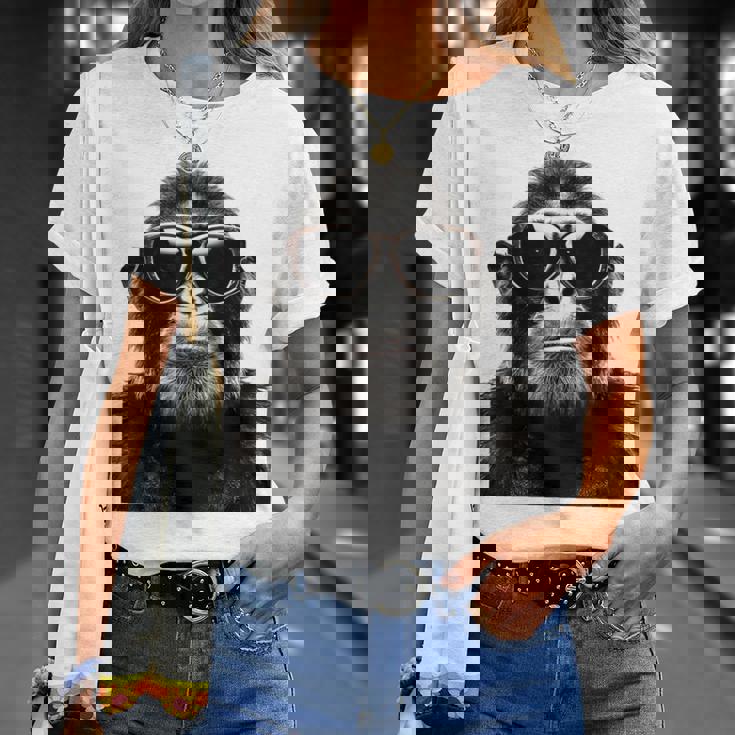 猿の恋人 アート 図面 動物 抽象 グラフィック 猿 Tシャツ 彼女への贈り物