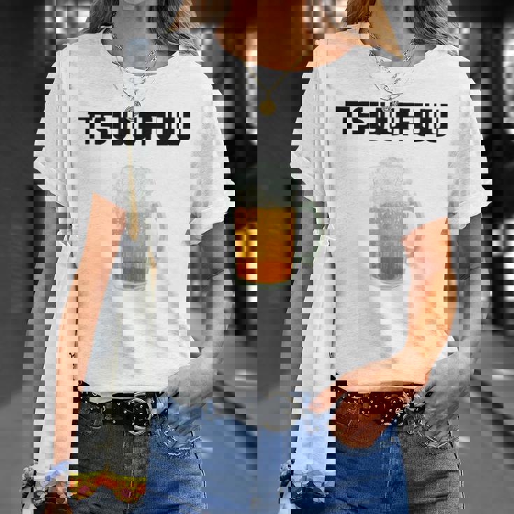 痛風 ビール 自虐 デブ ウケる ギフト ロゴ 面白 ジョーク おもしろ ネタ オリジナル 白 Tシャツ 彼女への贈り物