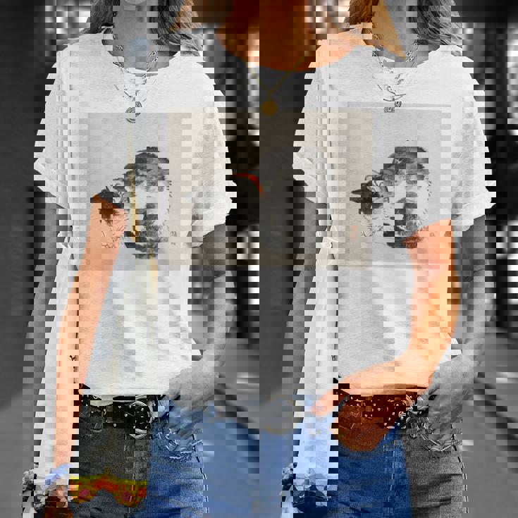 眠れる猫 子猫 このばいれい 日本 美術 絵画 かわいい 墨 Tシャツ 彼女への贈り物