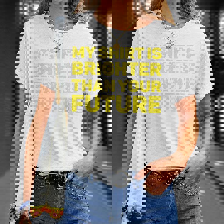 私のシャツはあなたの未来よりも明るい 長袖tシャツ Tシャツ 彼女への贈り物