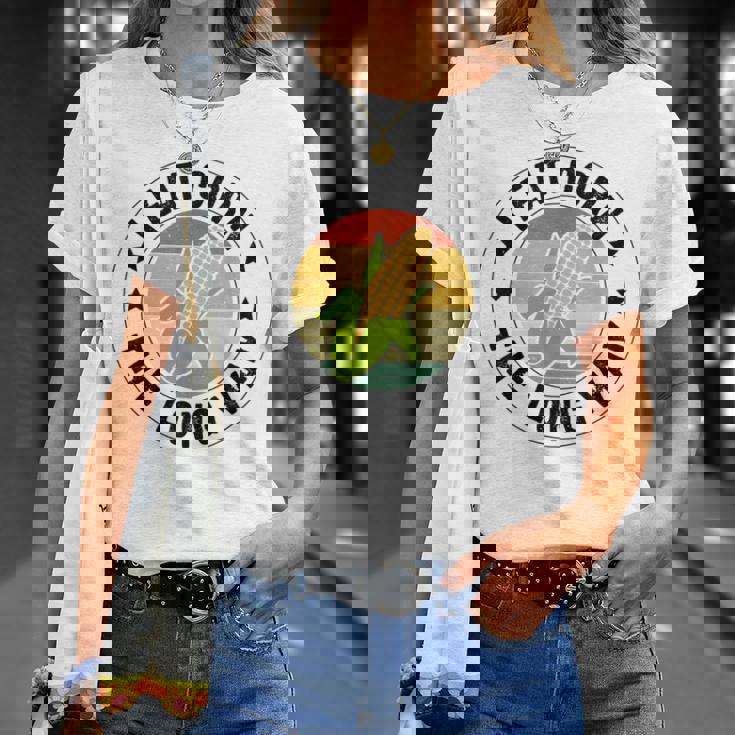 私はトウモロコシを食べます Tシャツ 彼女への贈り物