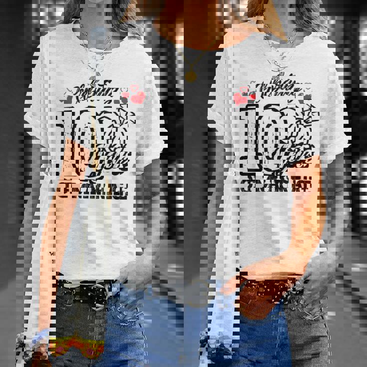 結婚10周年記念マッチング・ギフト Tシャツ 彼女への贈り物