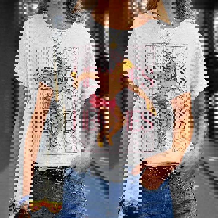 翼を持つ空飛ぶメッセンジャー エルメス Tシャツ 彼女への贈り物