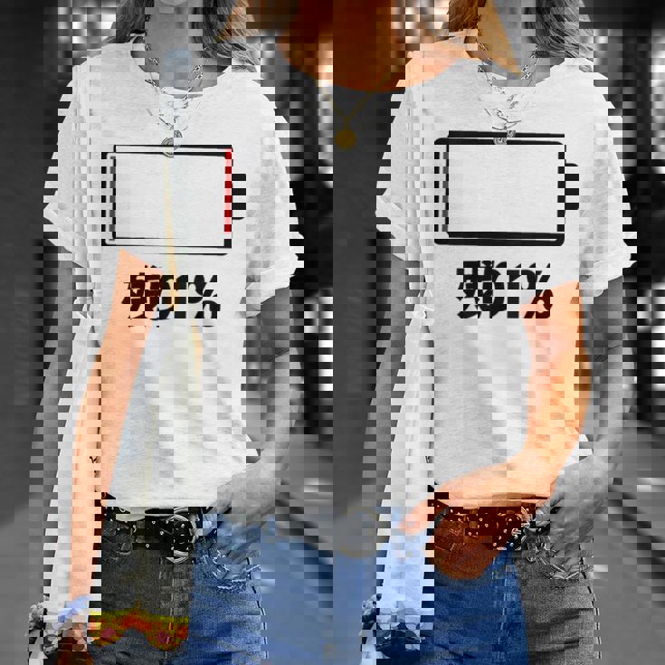 背中【残り1】電池 バッテリー おもしろ 面白い ギャグ ネタ ウケ狙い 笑える ユーモア おバカな 個性的な Tシャツ 彼女への贈り物